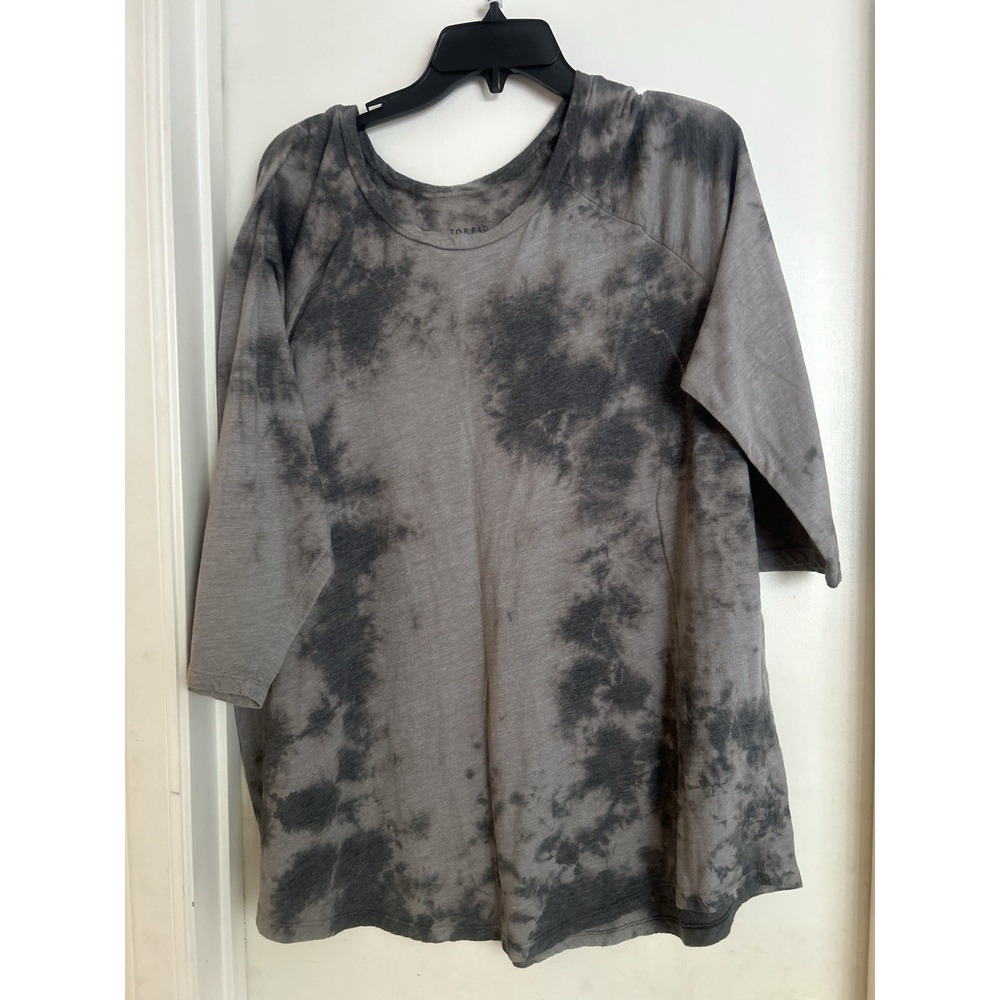 Torrid Women's Classic Fit Tie Dye Top 3/4 Sleeve Size 3